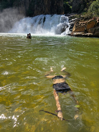 Curtindo o piscinão da 2a cachoeira Zé Carlinhos