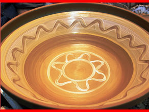 How to Decorate with Slips -Decorating with slips a Large Bowl