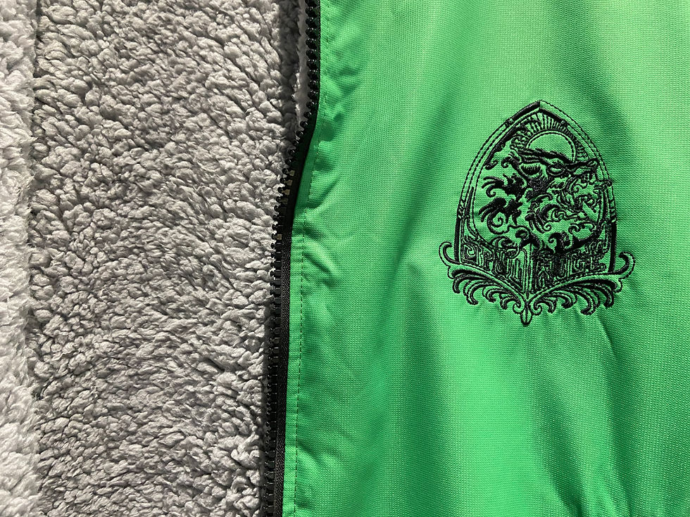 Thumbnail: Children's SpudWolf Green/Grey Changing Robe