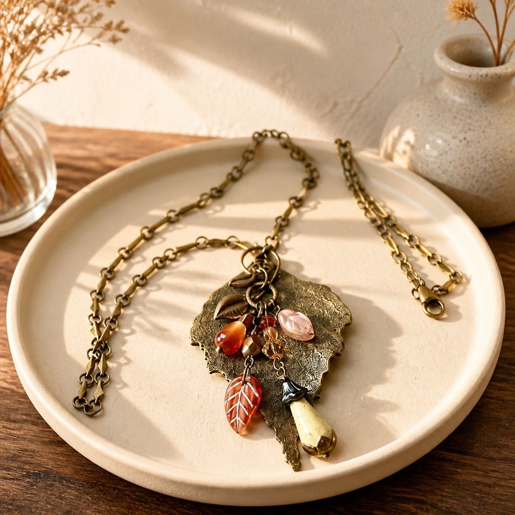 Handmade - Autumn Vibes Statement Necklace