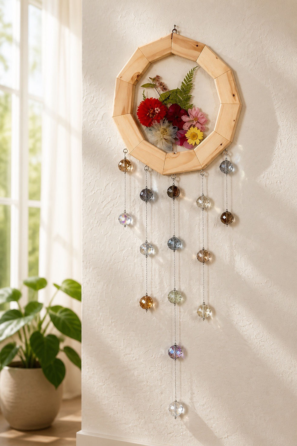Miniatura: Wood, Resin and Pressed Flower Sun Catchers