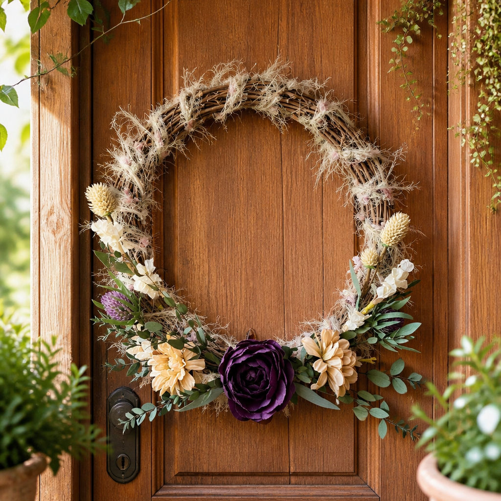 Passionate Plum - Boho Wall Hanging/Wreath