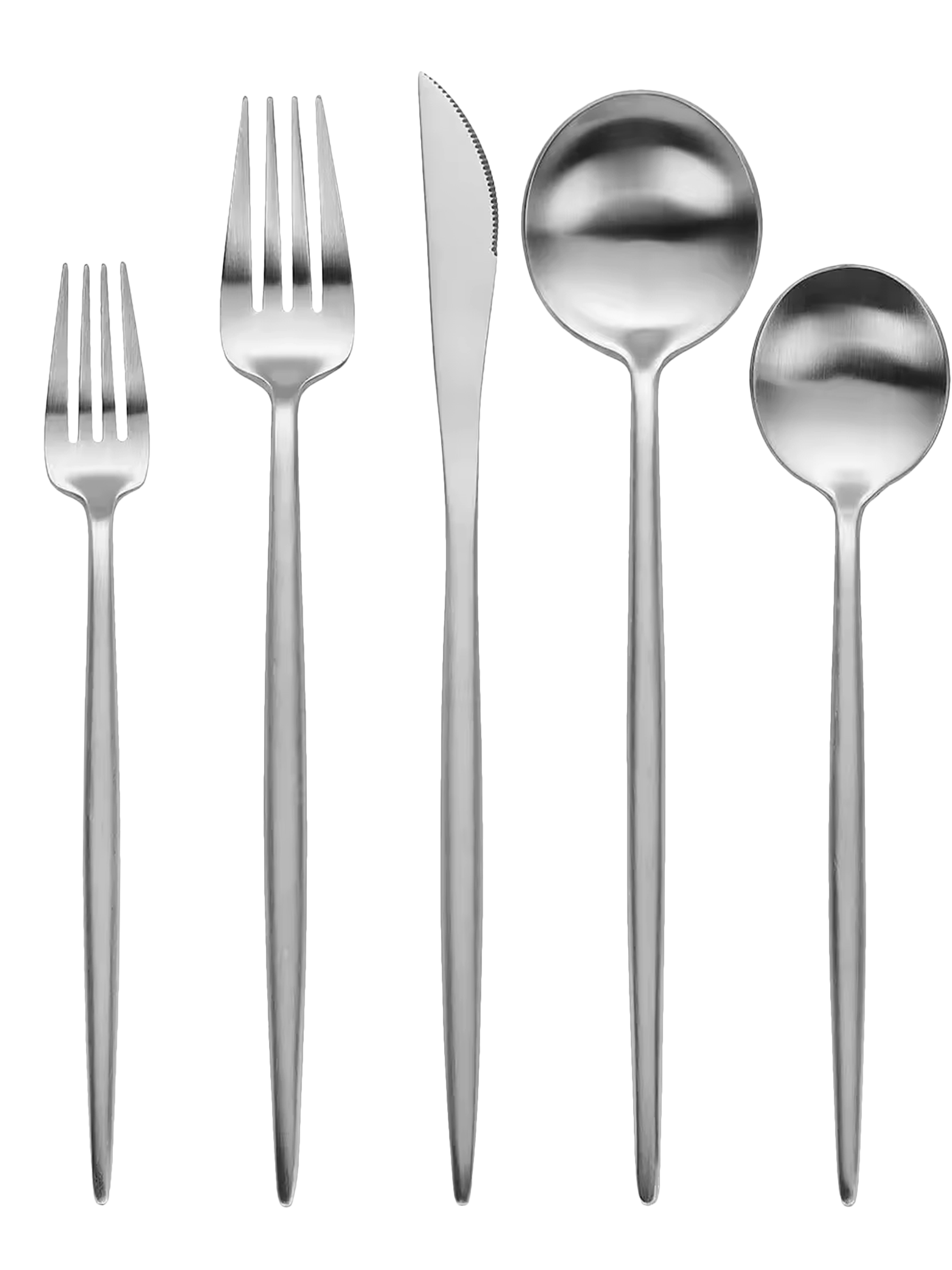 SILVER MATTE FLATWARE