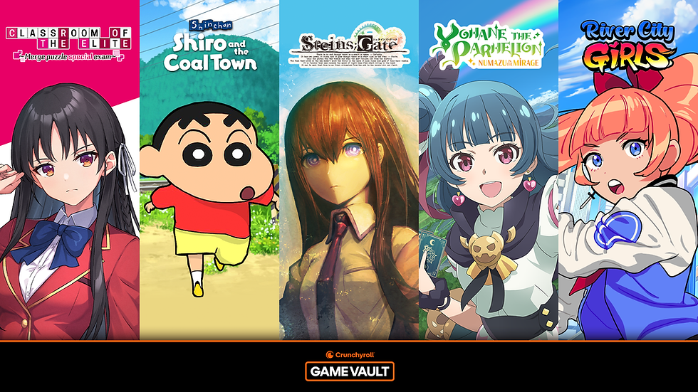 CRUNCHYROLL amplía su catálogo en GAME VAULT