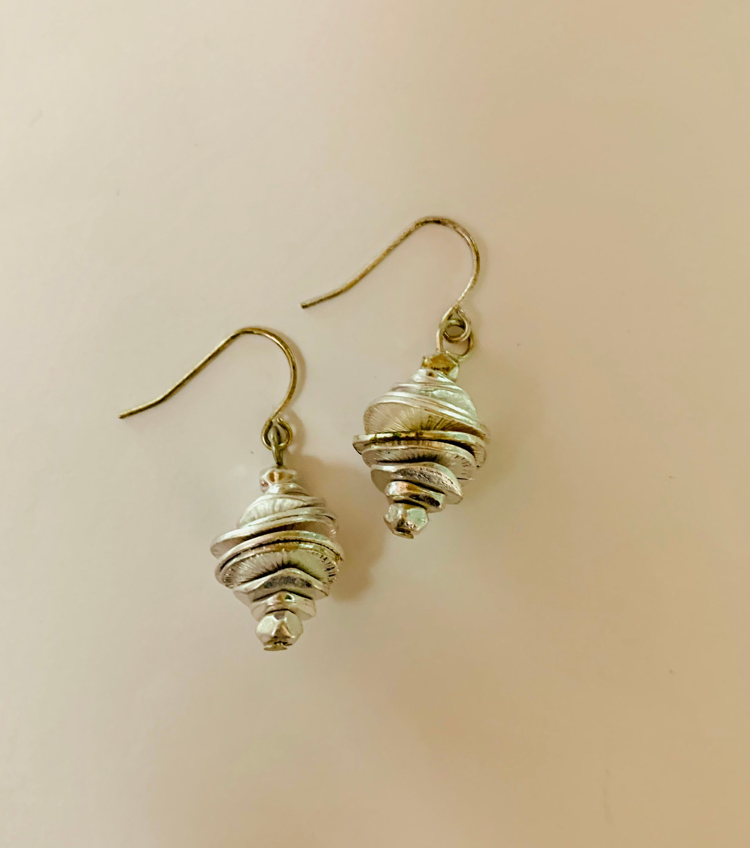 Spiral Shape Short Drop Earrings