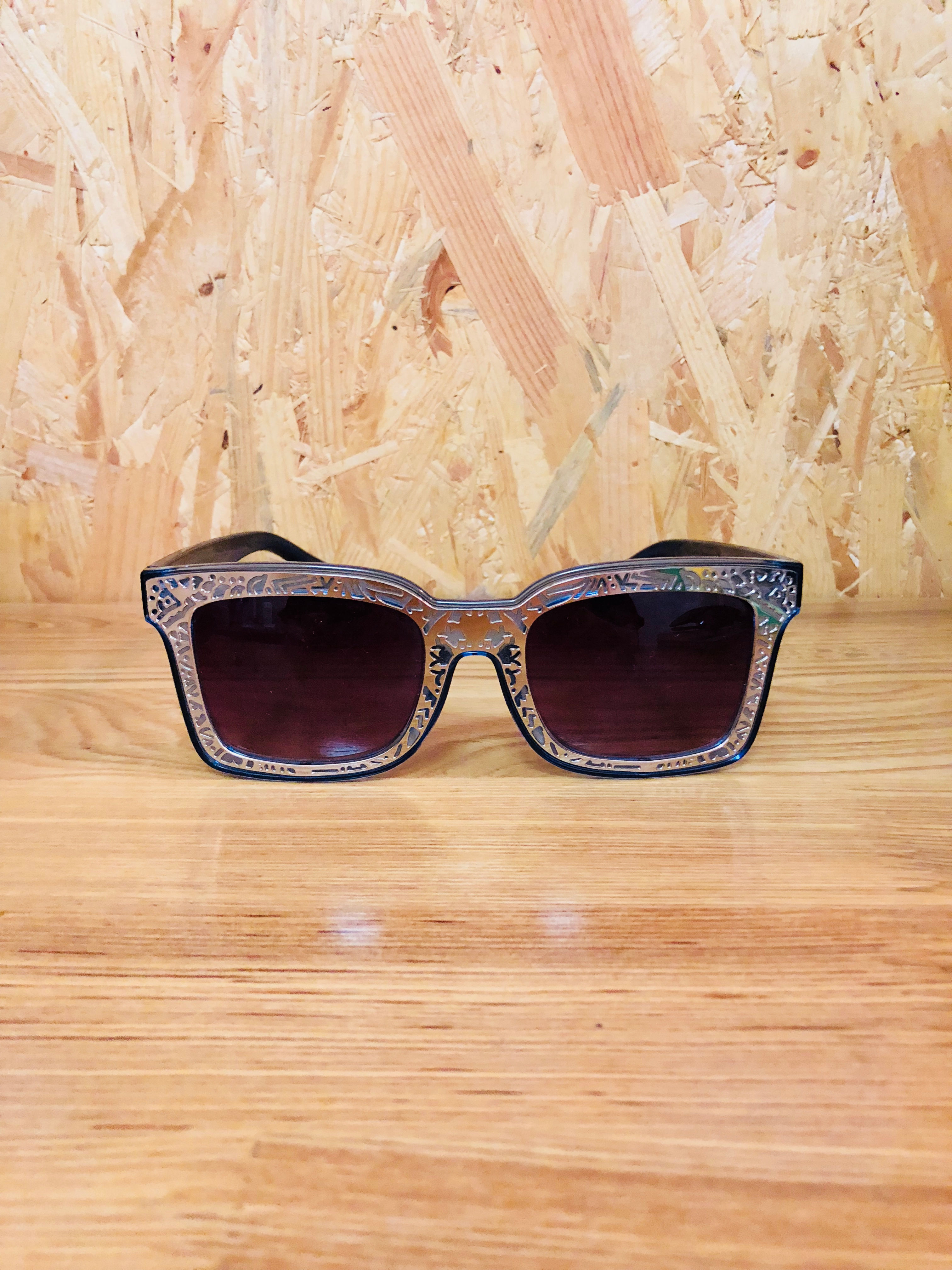 Rectangle Stylish Blue Sunglasses