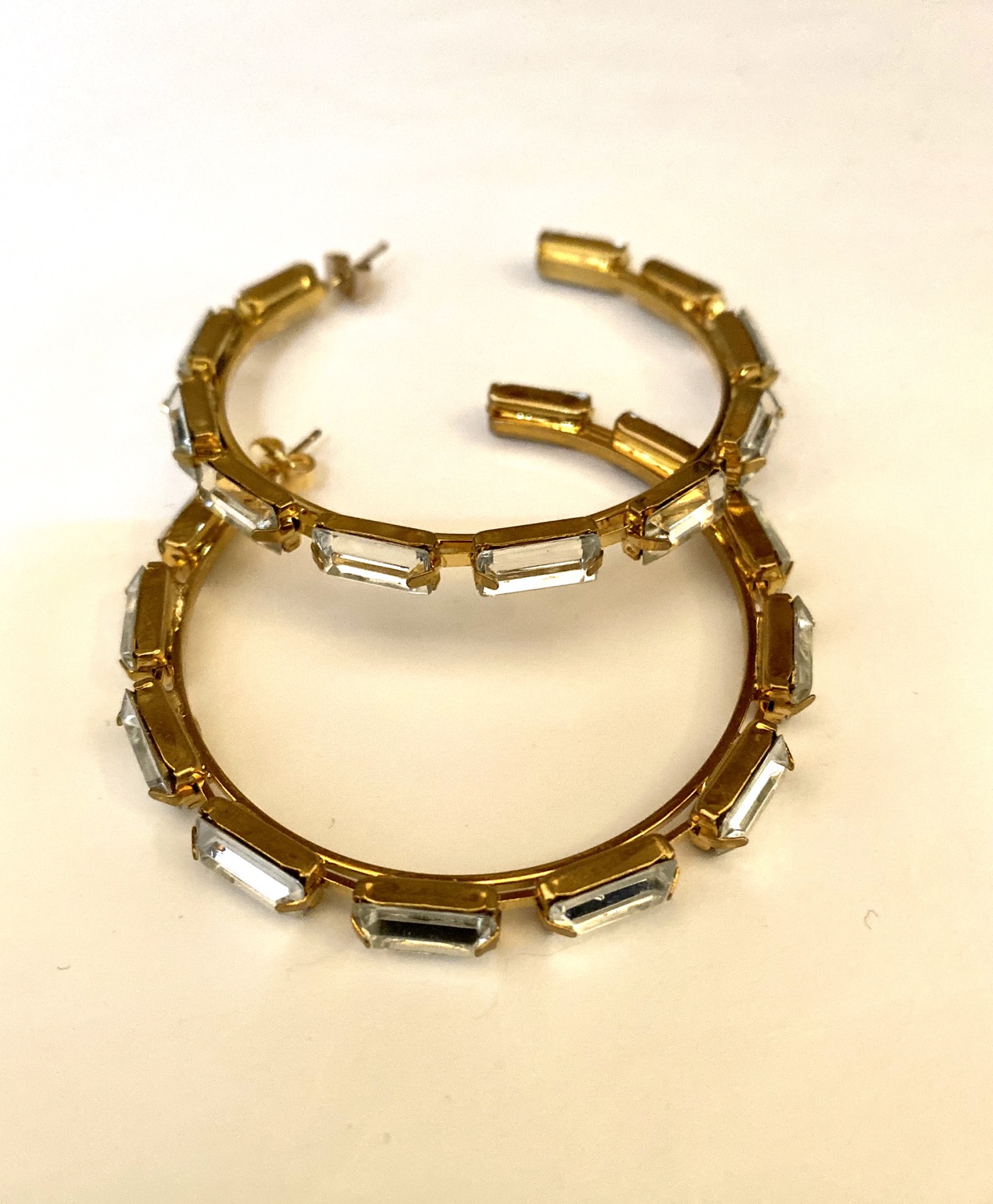 Big Hoop Crystal Earrings