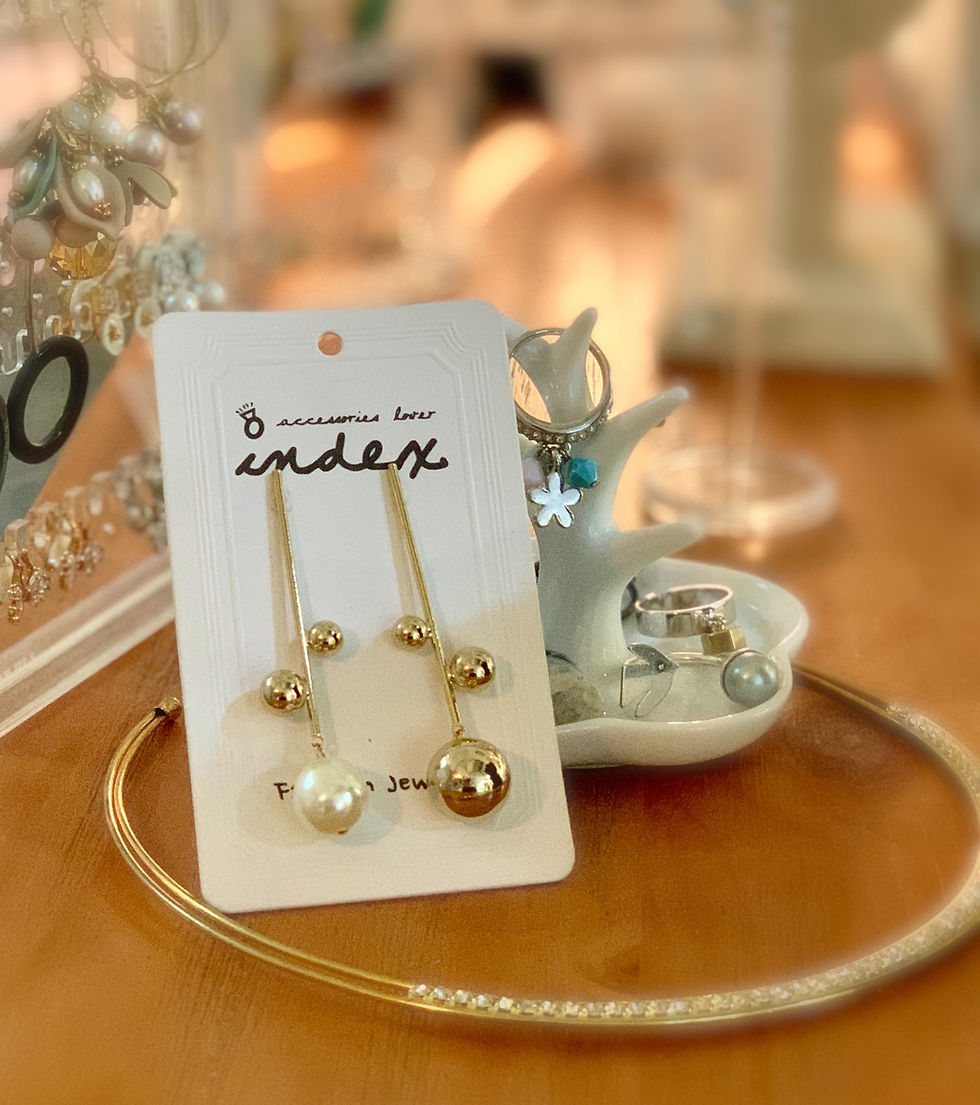 Long Shell Pearl Earrings