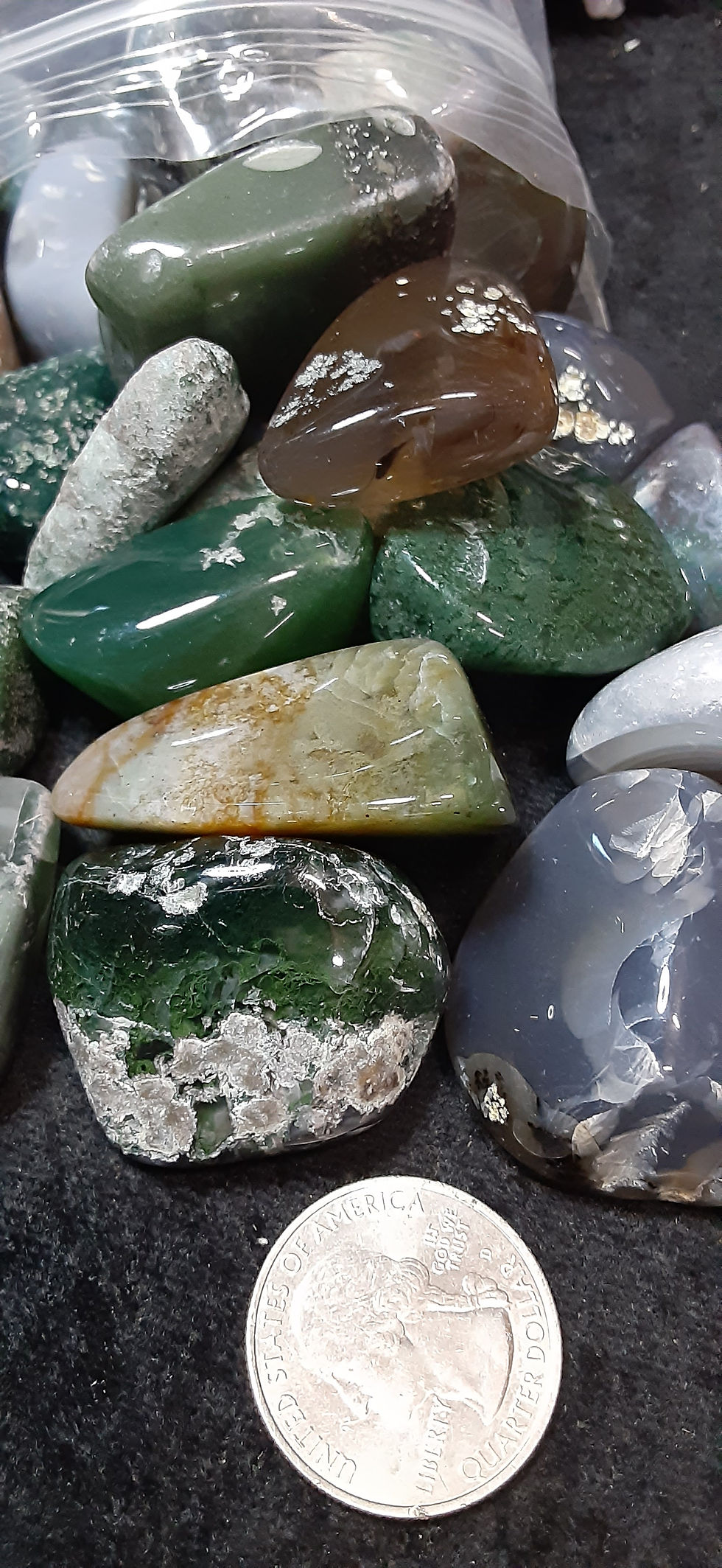Moss Agate Tumble