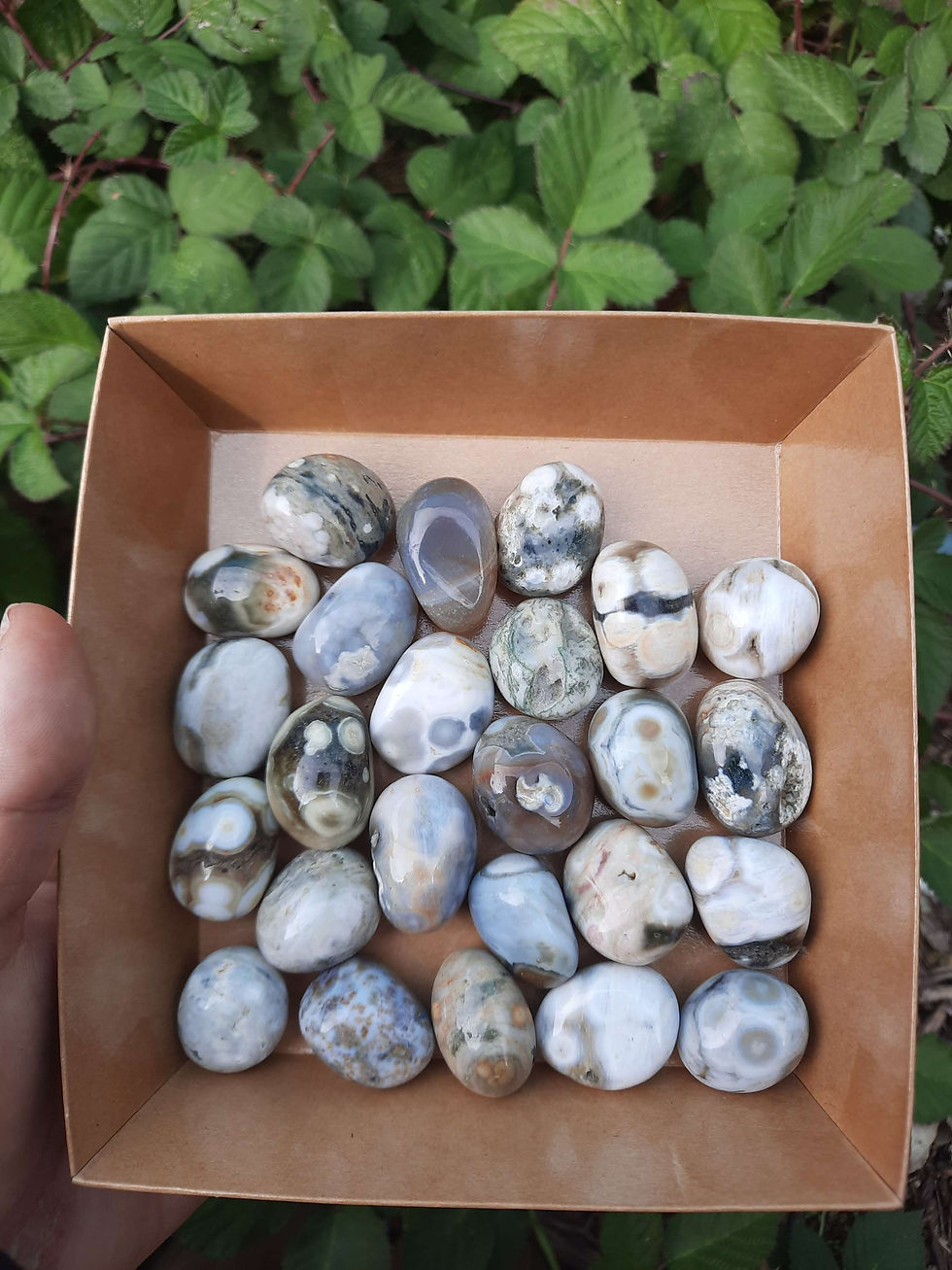 Sea Jasper Tumble 8th Vein Orbicular Jasper