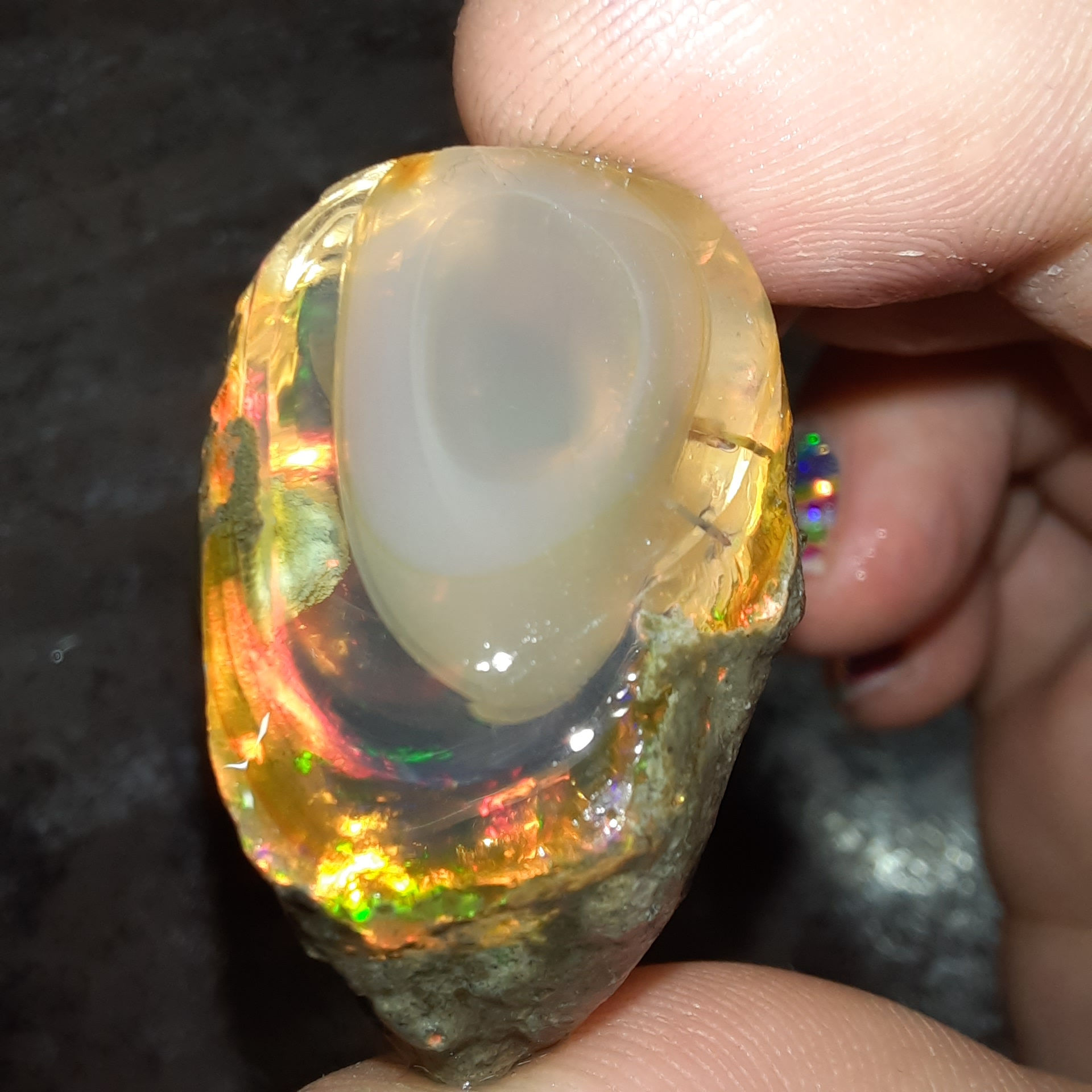 Raw Water Opal With Phantom - Ethiopia