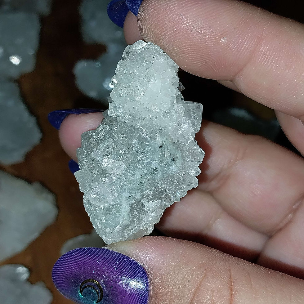 Thumbnail: Clear Apophyllite on Druzy Quartz