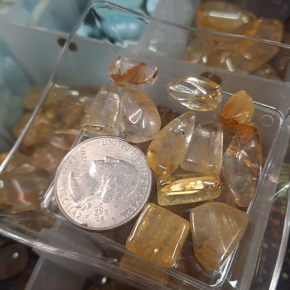 Gold Rutile Cabochon xtra small