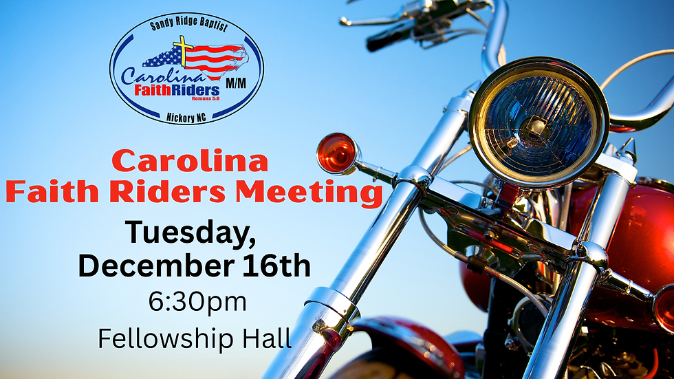 Carolina Faith Riders Meeting