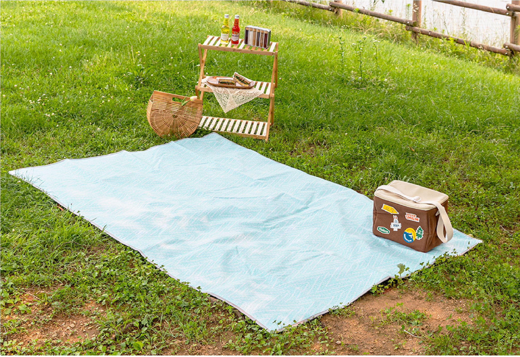 Premium Portatif Kamp Matı Twill Herringbone