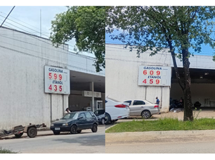 Posto Guanape antes e depois
