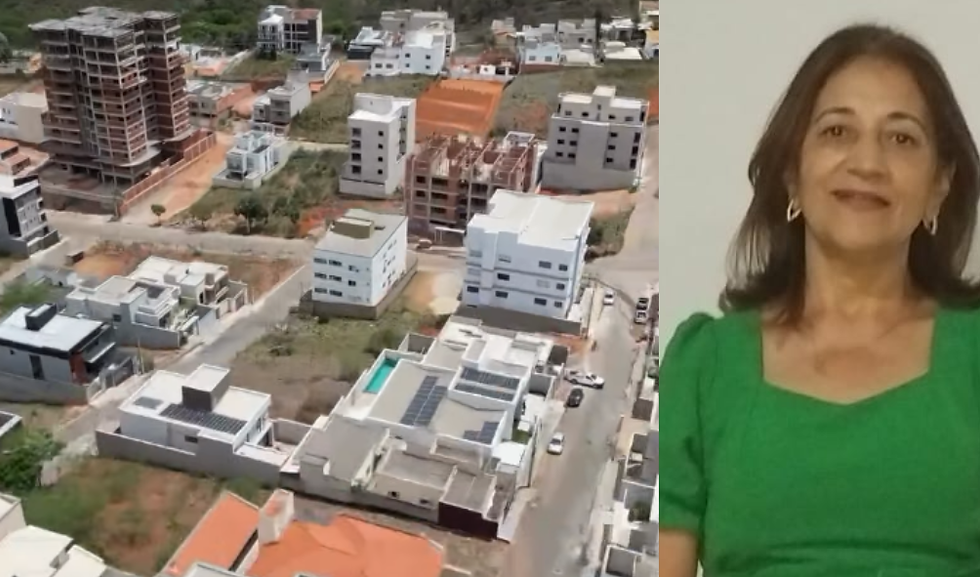 Bairro Colina Verde (à esquerda) e a ex-prefeita Dóris Campos (Foto divulgação)