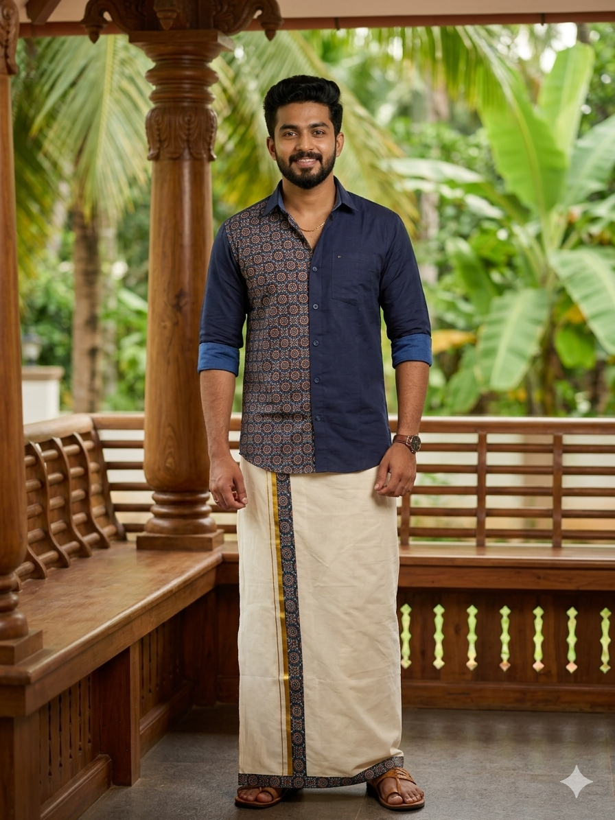 Shirt and mundu combo