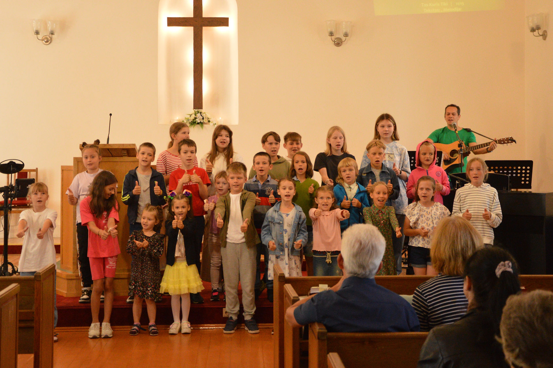 Kids performance in Kaunas church