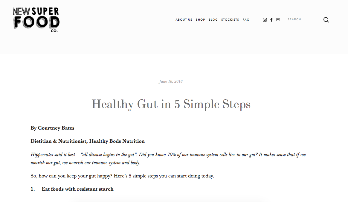 Healthy Gut in 5 Simple Steps