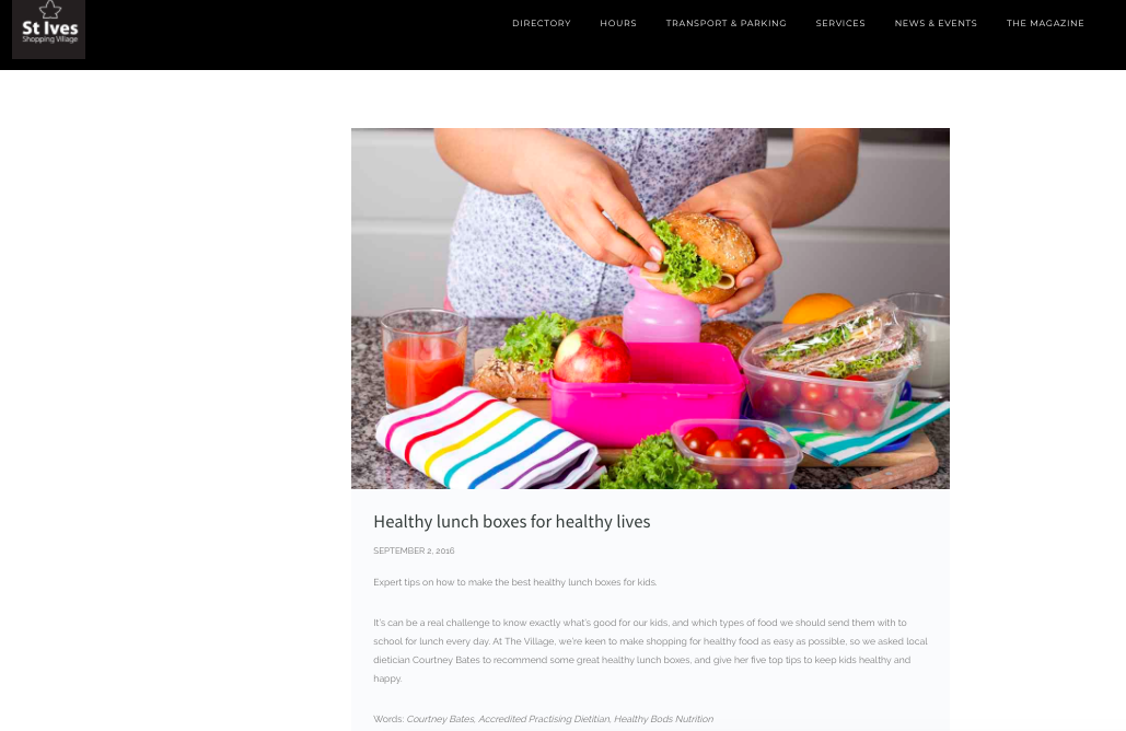 Healthy Lunch Boxes
