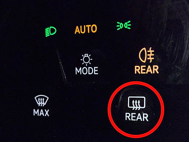 Volkswagen Golf rear demister switch