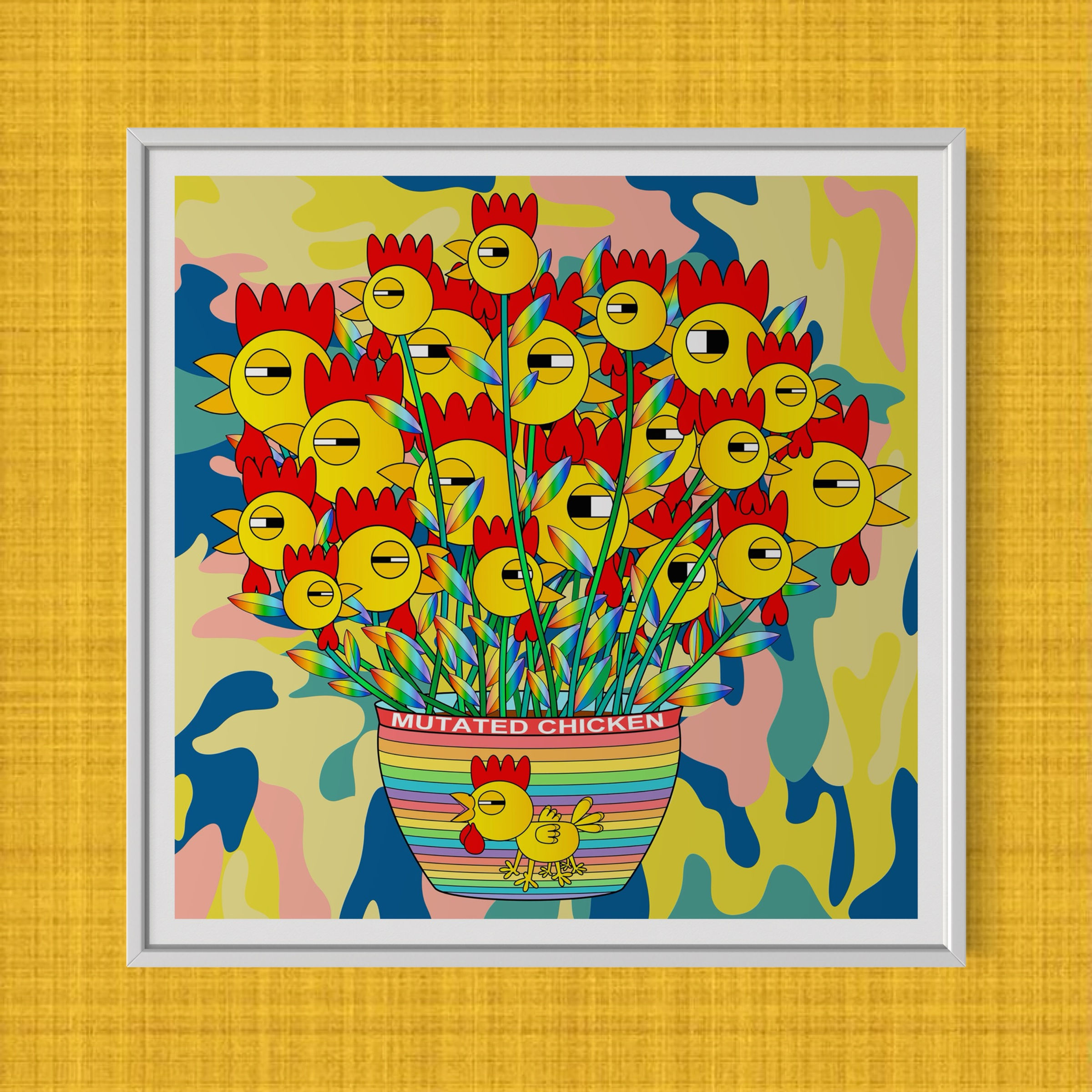 Mutated Chicken Flowers In A Pot