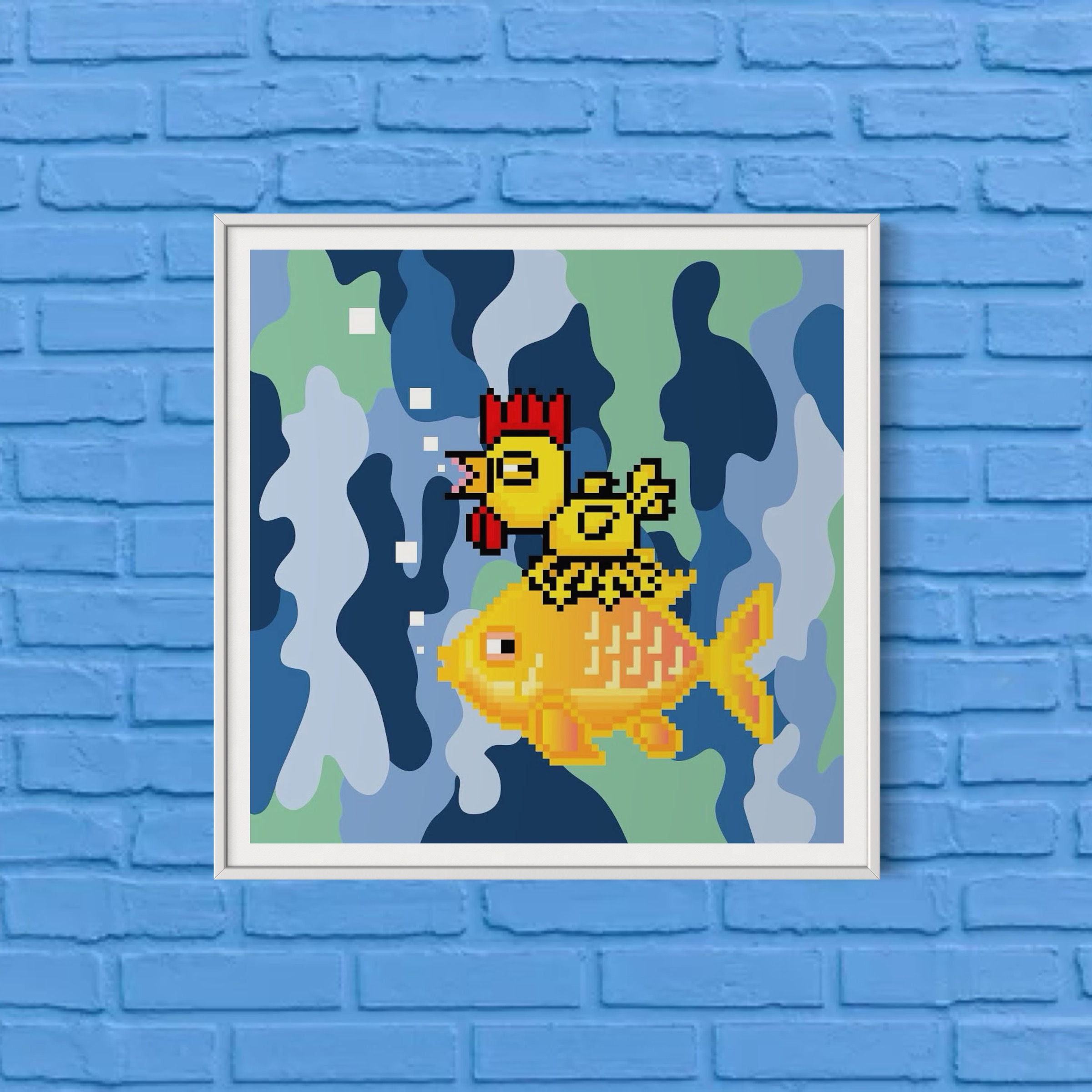 Mutated Chicken rides a gold fish (Meta Version)