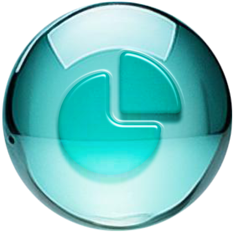 robot dog creative pie chart ball icon