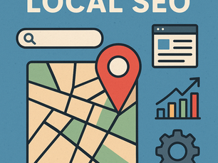 local seo graphic with maps and graphs