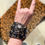 Thumbnail: Real Leather "Skull Metal" Cuff