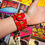 Thumbnail: Real Leather Red Studded Cuff - Bracelet 