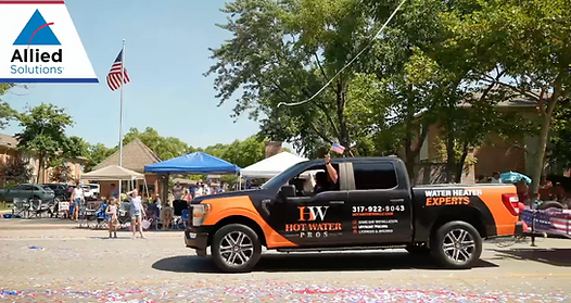 Hot Water Pros Carmel Parade Truck