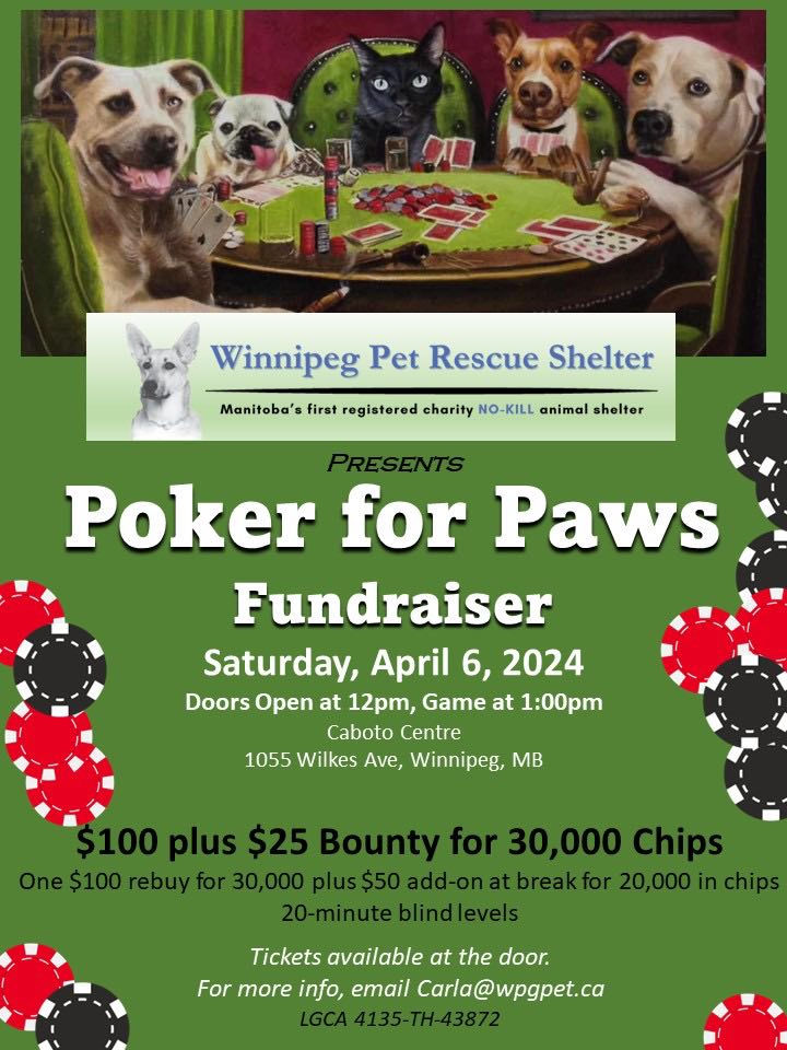 Poker for Paws Fundraiser Poker Tournament