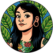 Boedefeld_pflanzt Logo, schwarzhaarige, tätowierte Frau