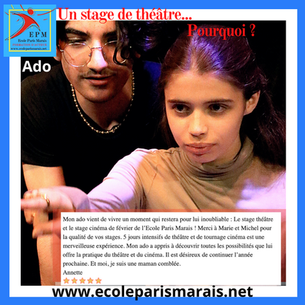Le fantastique stage de théâtre à la Toussaint24–28 oct.