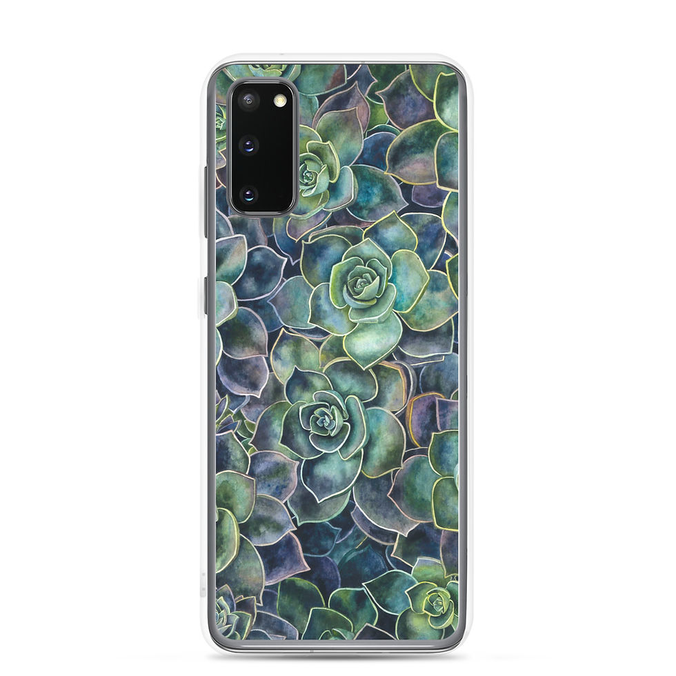 Thumbnail: Samsung Case (Green + Purple Succulent Watercolor)