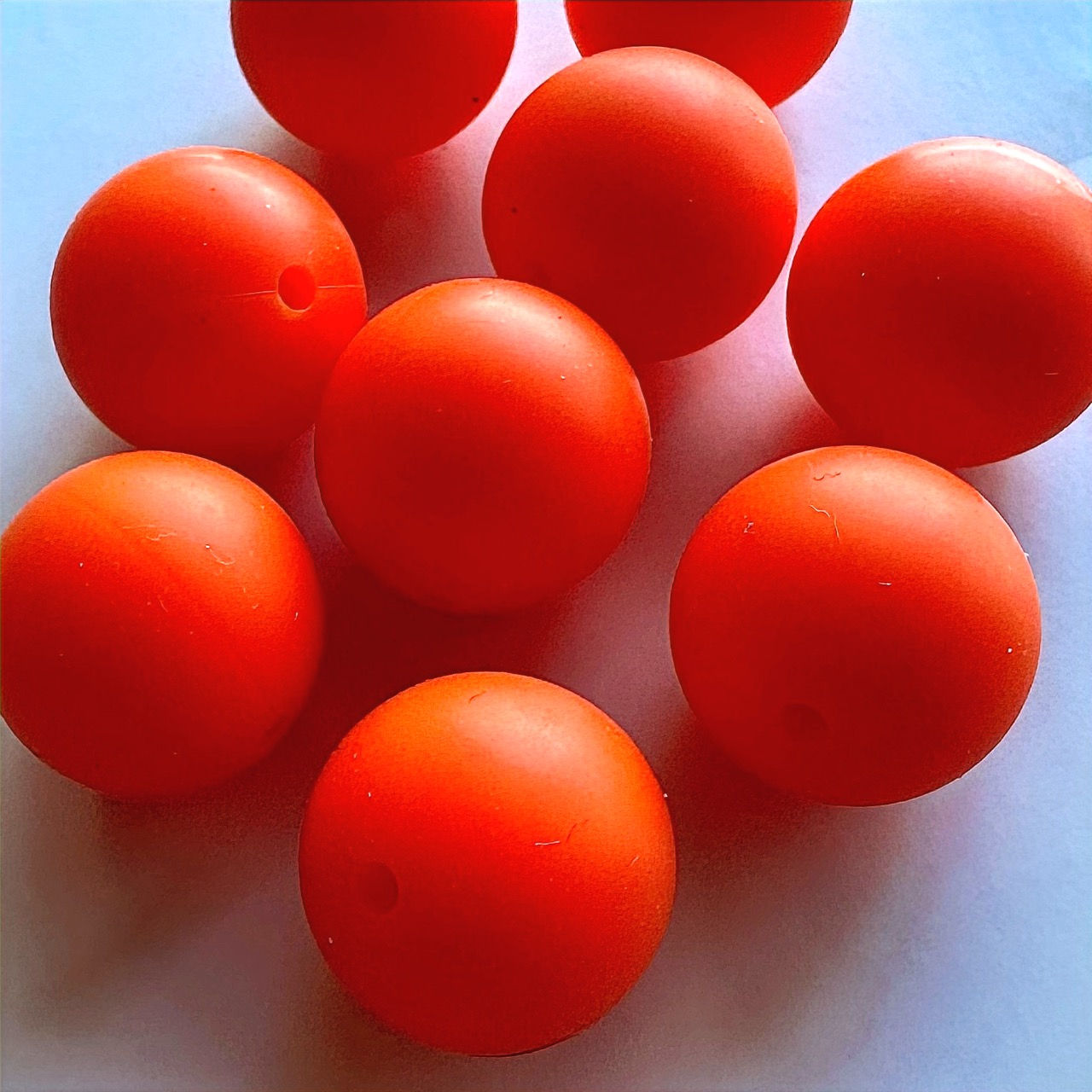 orange silicone 18mm 20mm fishing rig beads for crab rigs, shark rigs