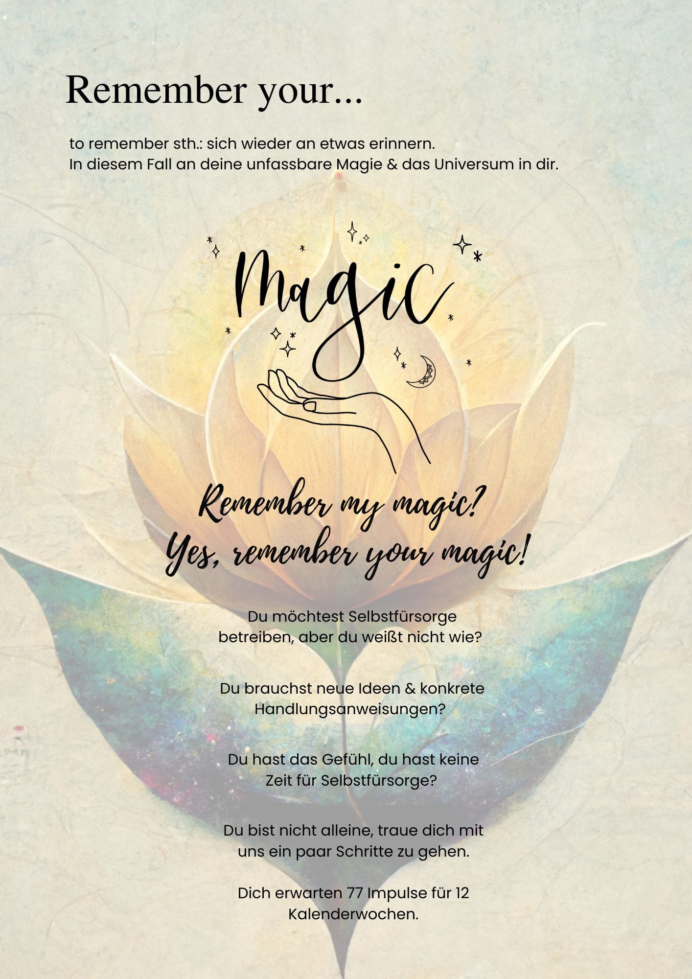 Remember my magic - Wochenplanner
