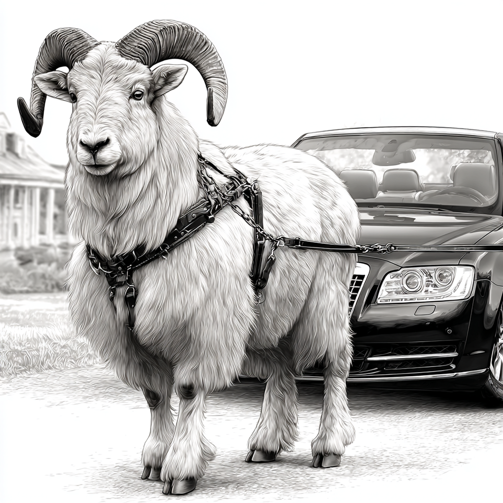 ladyv05_emi-realistic_side_view._A_strong_white_ram_is_in_the_l_9567f861-d66d-4b03-ae37-93d4ec48e9ab