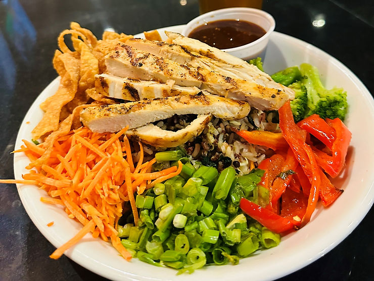 Mediterranean Chicken Bowl from Recovery Sports Grill