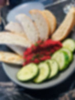 Beet and herb hummus from Fernbank