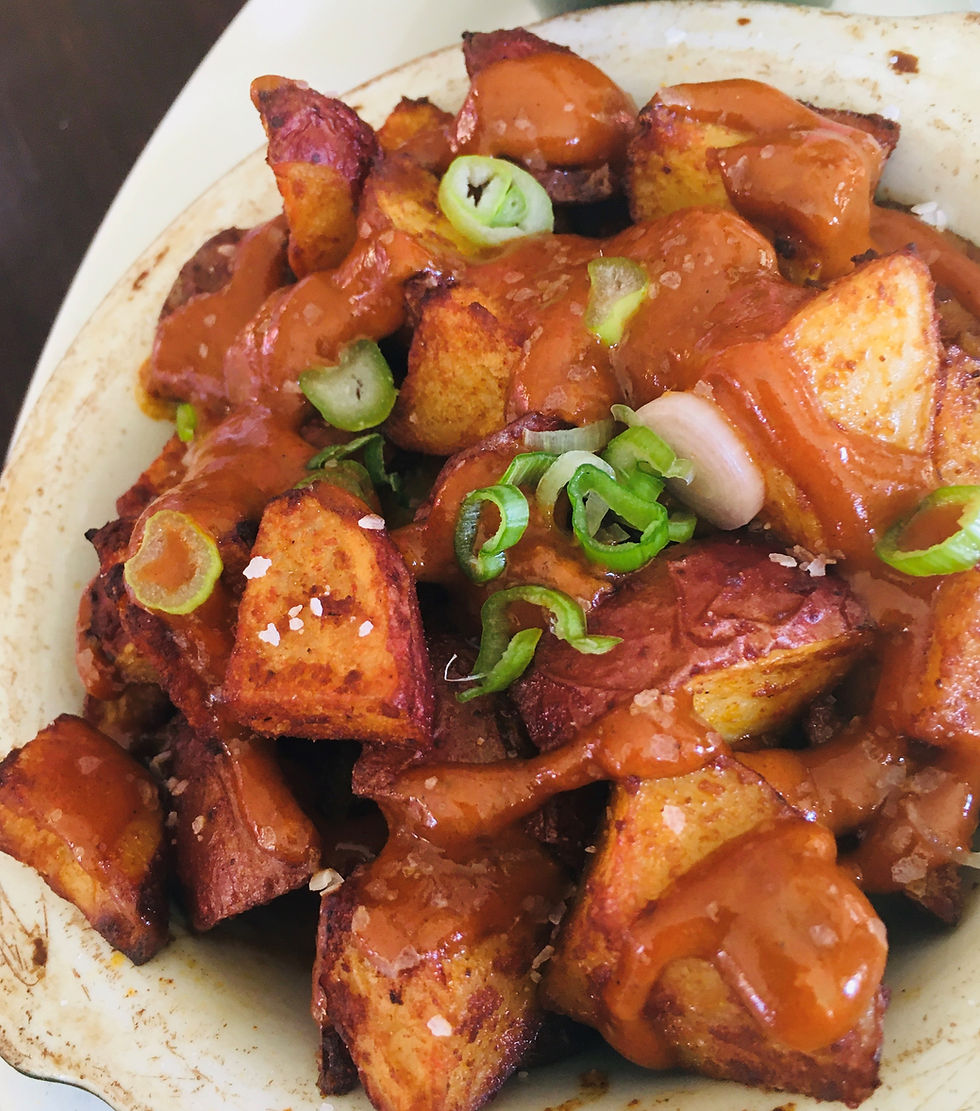 Spanish spicy roasted potatoes from ISH kitchen