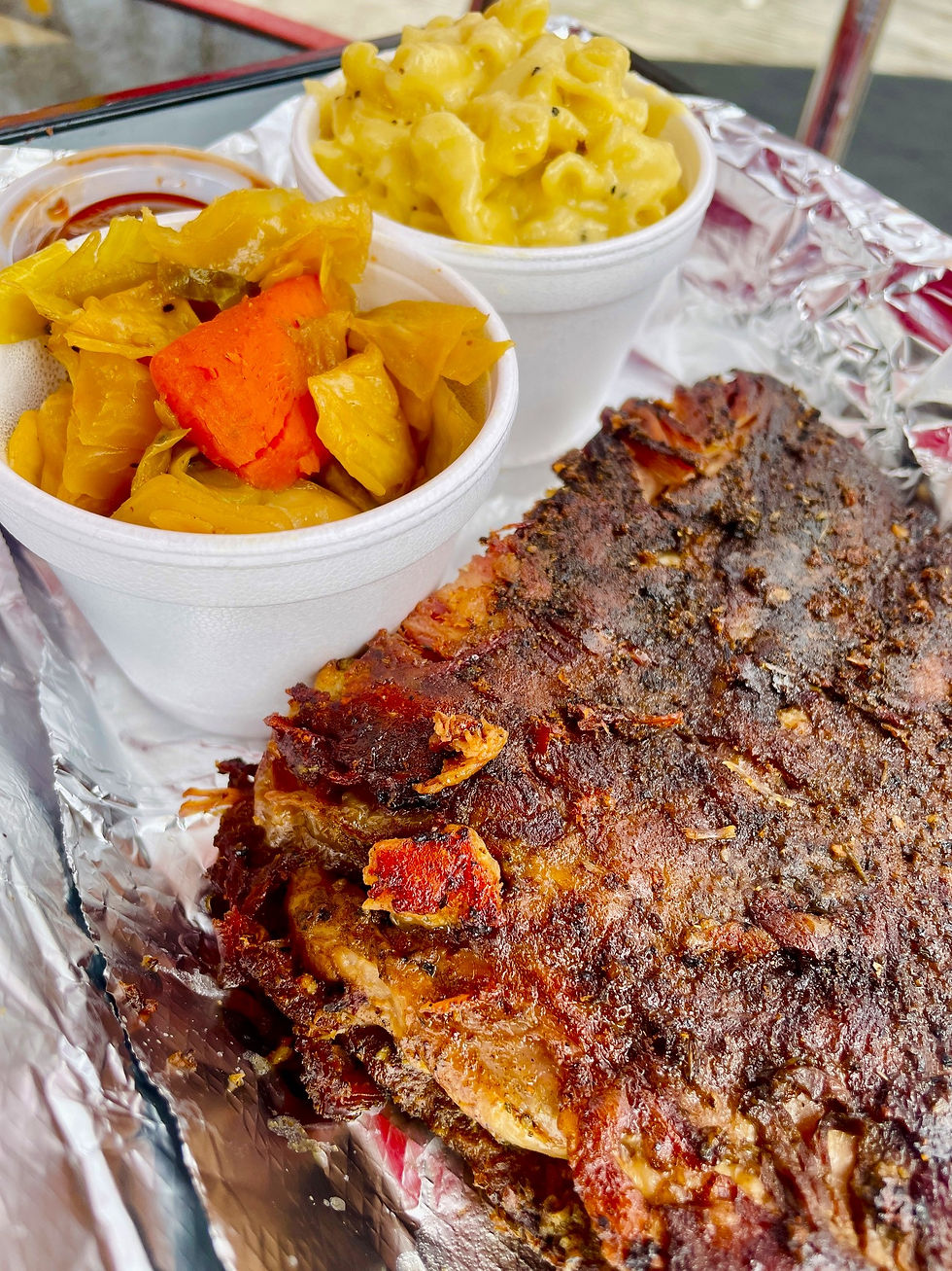 Rosemary ribs with sides