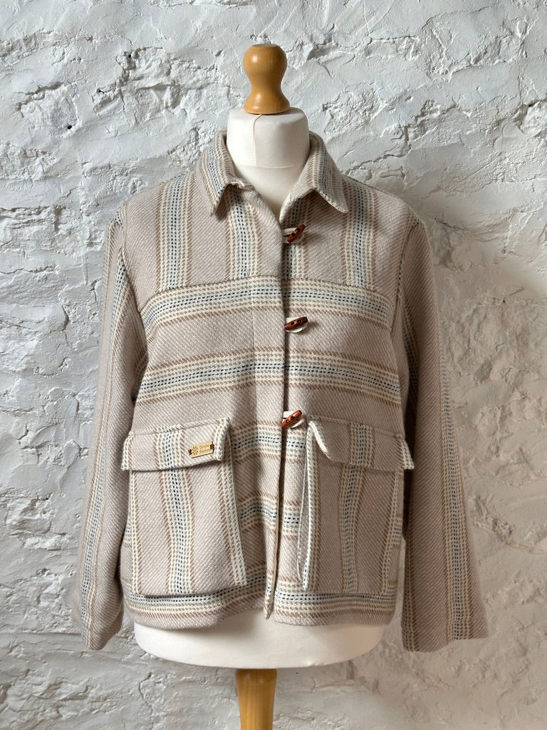BEIGE SWANSEA STRIPE – BOX JACKET