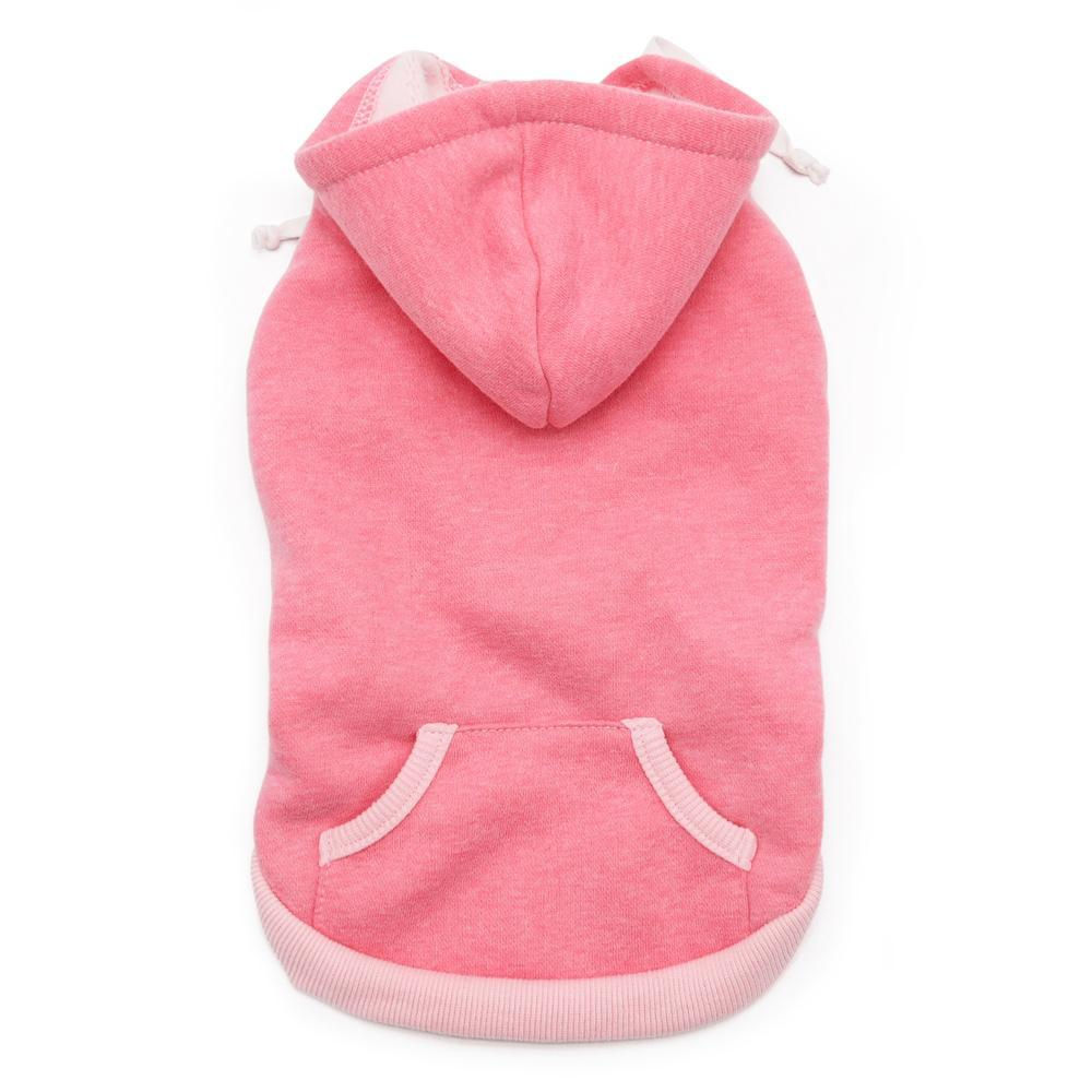 Drawstring Dog Hoodie Pink