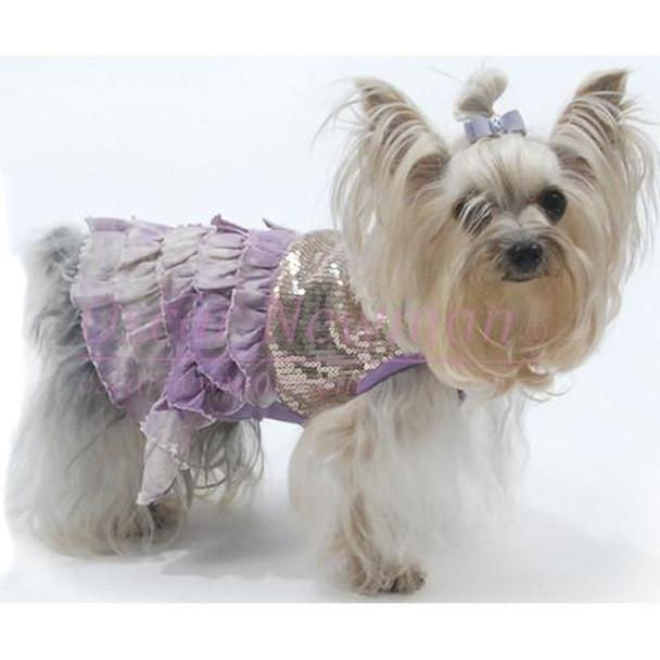 Bling It On Sequin Tank Dog Dress Lilac