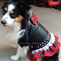 Plaid Biker Dress