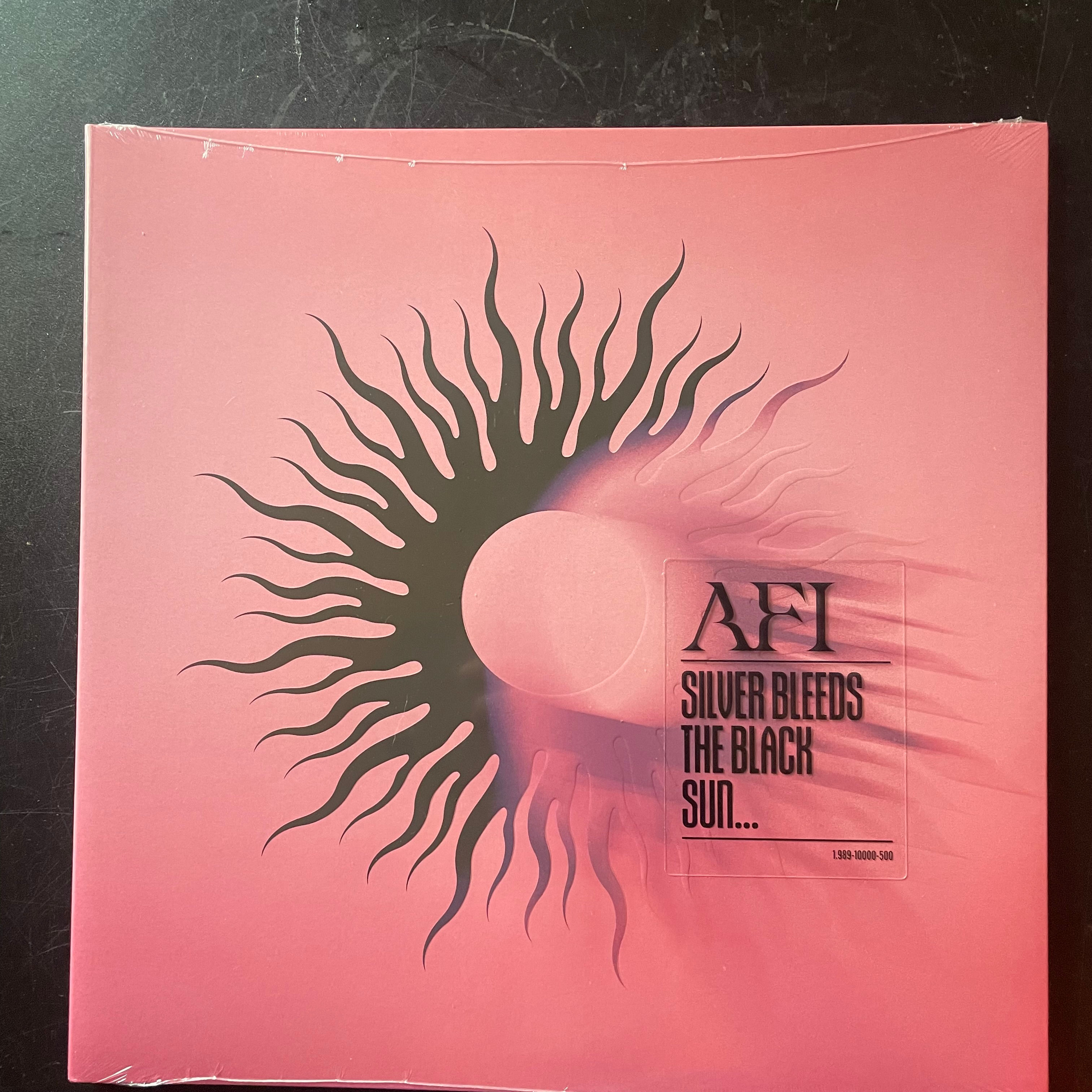 AFI Silver Bleeds the Black Sun sealed LP pink sun front cover