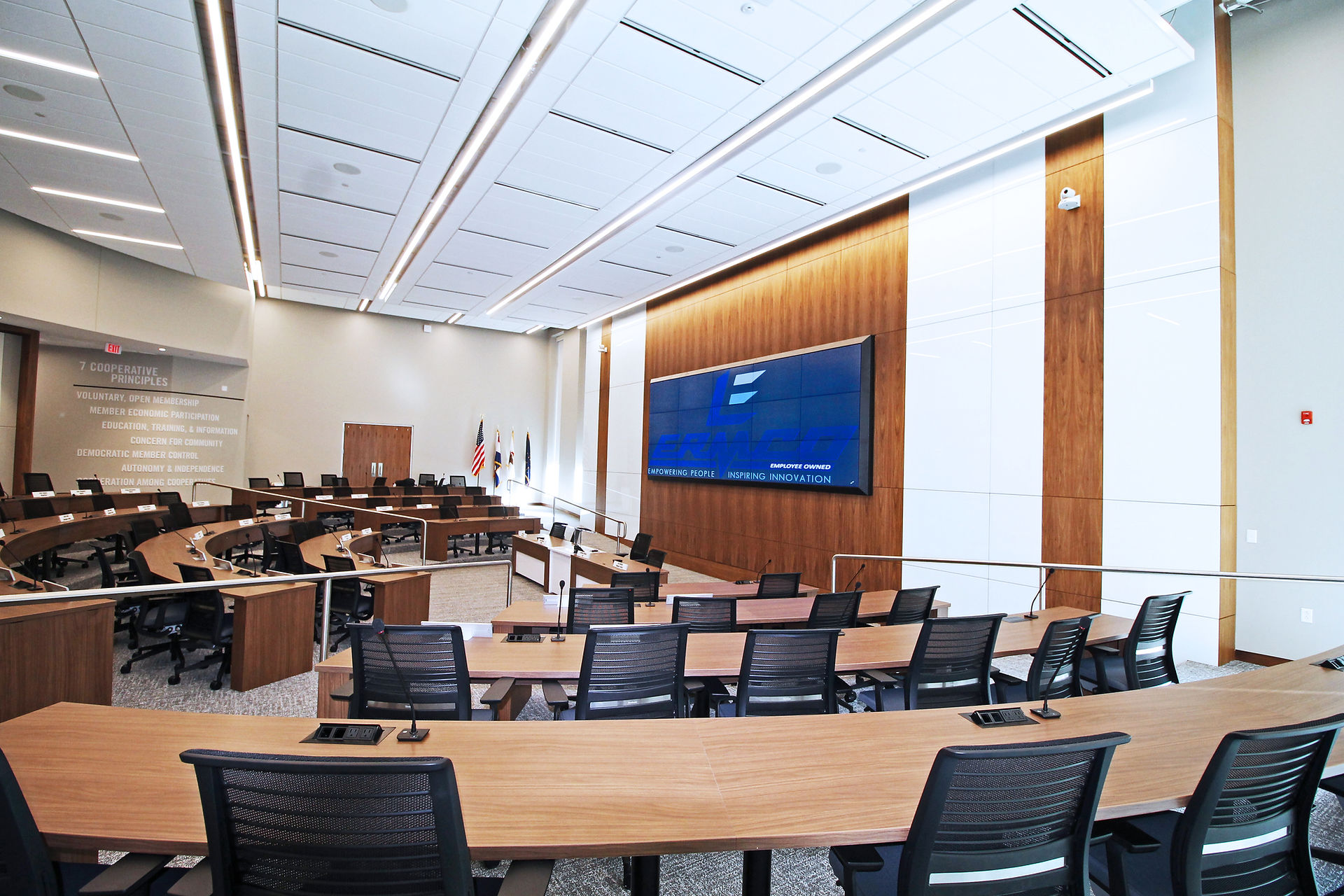 Wabash Valley Power Systems Conference Room with Video Wall